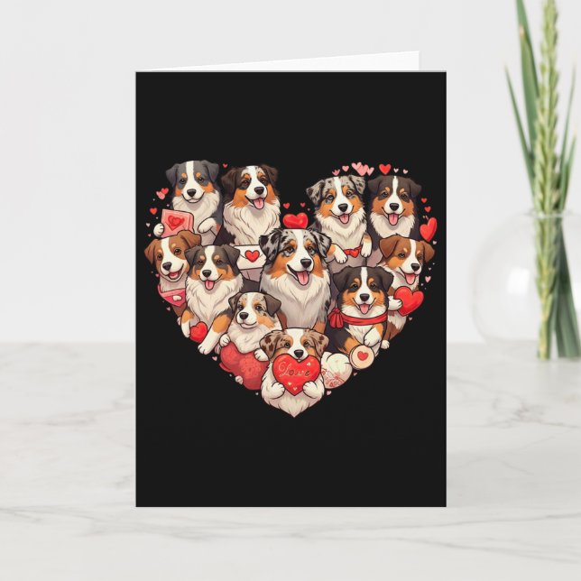 Carte Berger Australien Cœur Saint Valentin Australien (Devant)
