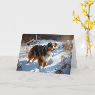 Carte Berger Australien Laissez Tomber la Neige Noël