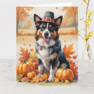 Carte Berger Belge Dans L'art De Thanksgiving Aux Feuill