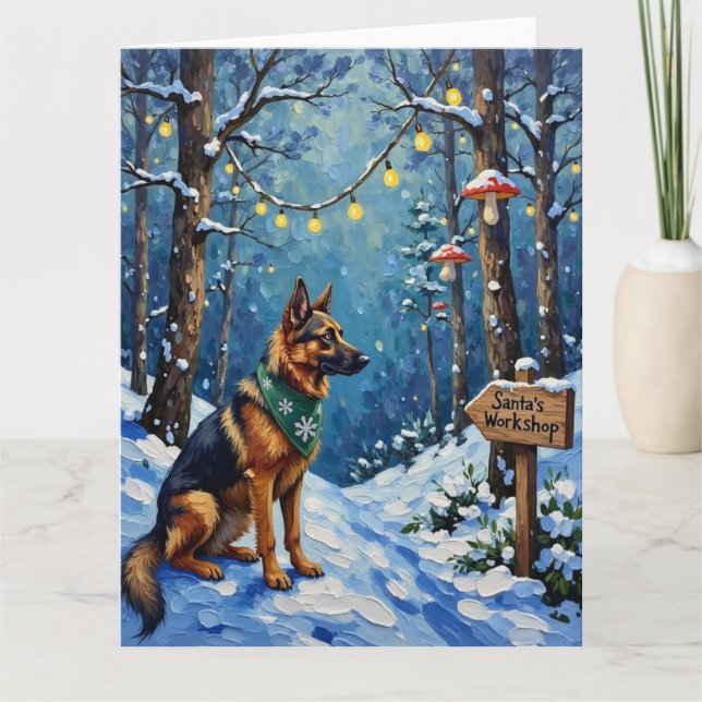 Carte Berger Belge Noël Forêt Enchantée (Devant)