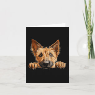 Carte Berger Chien Maman Papa Chiots qui regardent