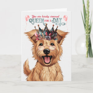 Carte Berger Picard Dog Queen pour jour drôle Anniversai