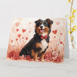 Carte Bergère Australien avec des Roses - Saint-Valentin