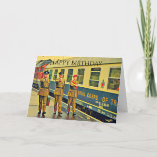 Carte Berlin Military Train Birthday Card