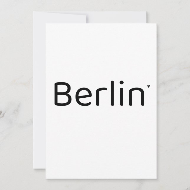 Carte Berlin - minimalistic typography card (Devant)