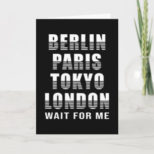 Carte Berlin Paris Tokyo City Cities Funny Cadeau