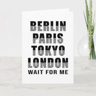 Carte Berlin Paris Tokyo City City Funny Cadeau
