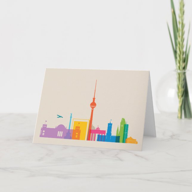 Carte Berlin, paysage urbain de l'Allemagne (Devant)