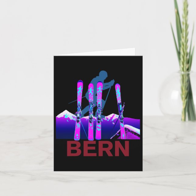 Carte Bern Ski Et Snowboard Retro 90s Bern Ski (Devant)