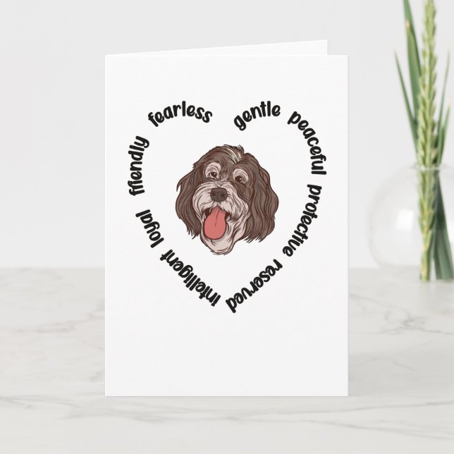 Carte Bernedoodle Amoureux des chiens Bernedoodle Maman  (Devant)
