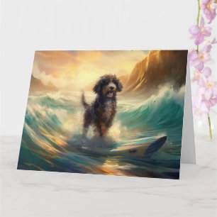 Carte Bernedoodle Beach Surf Peinture