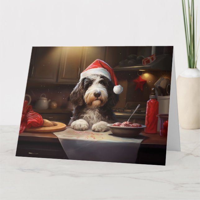 Carte Bernedoodle Christmas Cookies Festive Holiday (Devant)