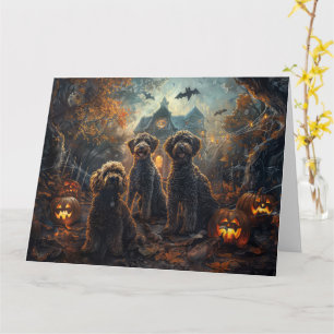 Carte Bernedoodle Halloween nuit chien délice