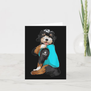 Carte Bernedoodle I Love Papa Tattoo Apparel, Chien Papa