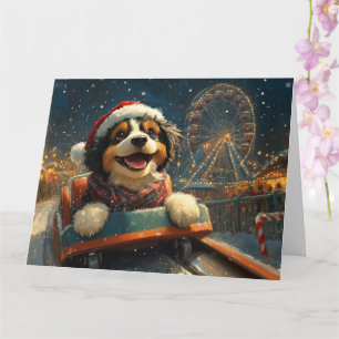 Carte Bernedoodle Roller Dessous de verre Noël