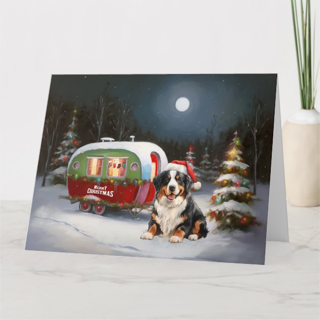 Carte Bernese Mountain Caravan Christmas Adventure (Devant)