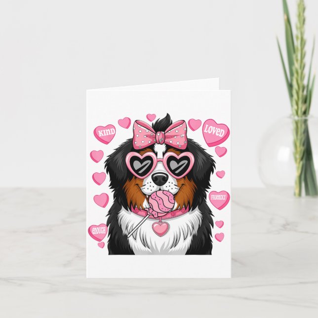 Carte Bernese Mountain Coquette Dog Pet Lover Owner  (Devant)