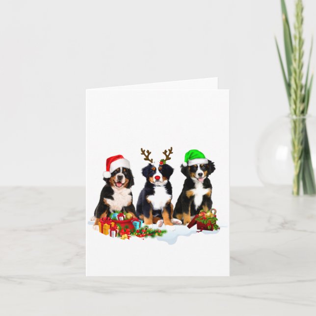 Carte Bernese Mountain Dog Christmas Cute Fullprint  (Devant)