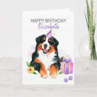 Bernese Mountain Dog Personnalisé Joyeux Anniversa