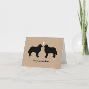 Carte Bernese Mountain Dogs Mariage Félicitations