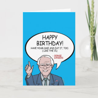 Carte Bernie Sanders Salutation - Joyeux anniversaire -.