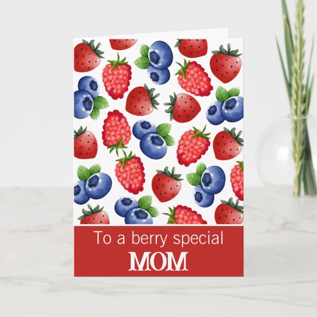 Carte Berry Special Maman Mixte Berries Anniversaire (Devant)