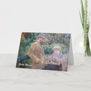 Carte Berthe Morisot - Eugene Manet avec sa fille