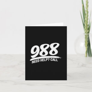 Carte Besoin d'aide appelez le 988 Premium