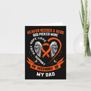 Carte Besoin D'Un Héros Que Dieu A Pris Mon Papa Leucémi