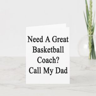 Carte Besoin D'Un Super Coach De Basket-Ball Appelez Mon