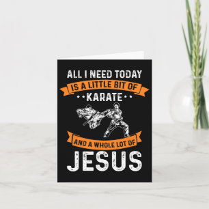 Carte Besoin Karate Jésus chrétien Dieu amour Sports Fig