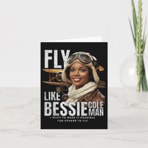 Carte Bessie Citation Black Aviator Women History Mois j