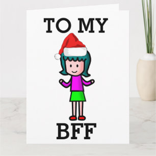 CARTE BEST AMI FOREVER BFF CHRISTMAS CARD