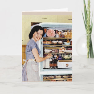 CARTE BEST AMI RETRO SINGLE GIRL GREETING CARD