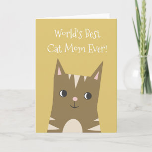 Carte Best Cat Mom Fête des mères