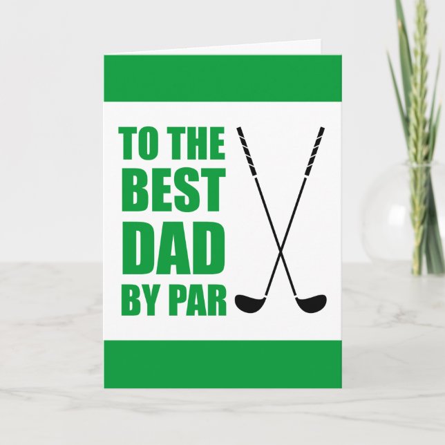 Carte Best Dad By Par Par Golf Fête des pères (Devant)