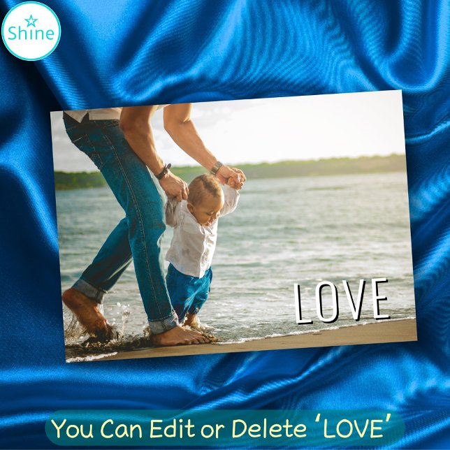 Carte Best DAD Ever Meilleur Père Jamais AIMER photo per (Créateur téléchargé)