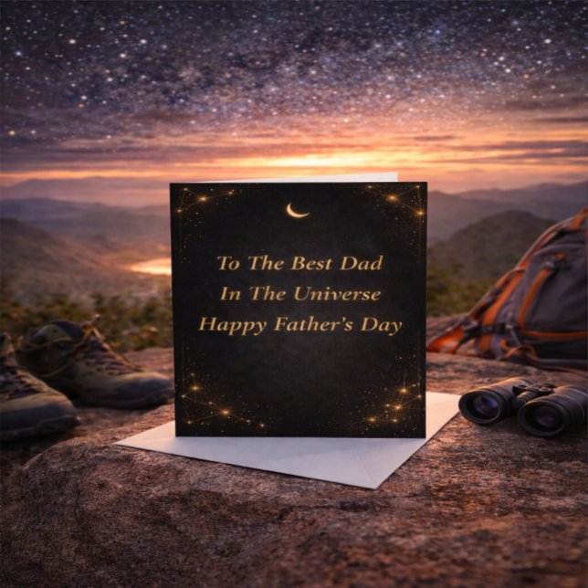 Carte Best Dad Luxury Moon Father’s Day Card (Créateur téléchargé)