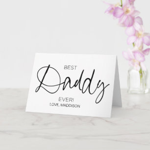 Carte Best Daddy Ever Happy Fête des pères Cadeau Annive