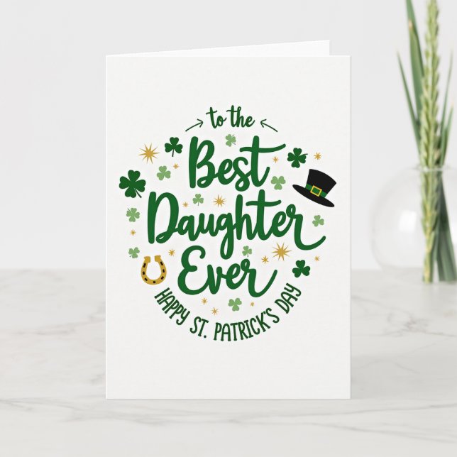 Carte Best Daughter St Patricks Day Card (Devant)