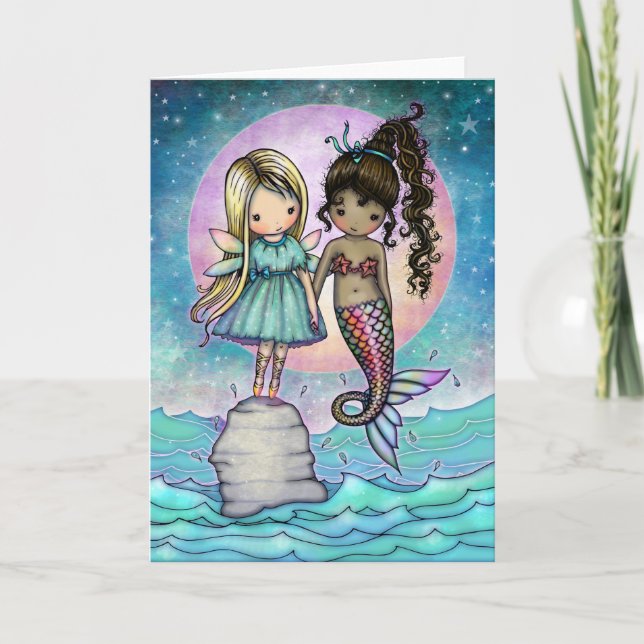 Carte Best Friends Forever Sweet Fairy and Mermaid (Devant)
