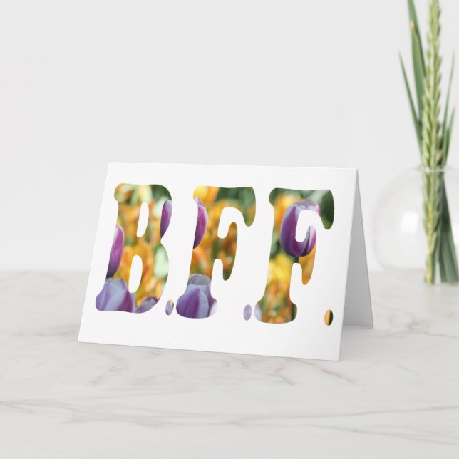 Carte Best Friends Forever (version tulip) (Devant)