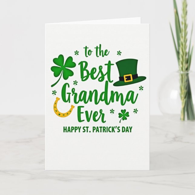 Carte Best Grandma St Patricks Day Card (Devant)