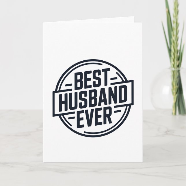 Carte Best Husband Ever Badge Design (Devant)