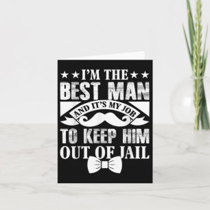 Carte Best Man Mariage Groom Funny Bachelor Stag Party M