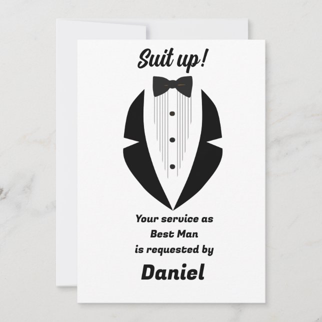 Carte Best Man Wedding Proposal  (Devant)