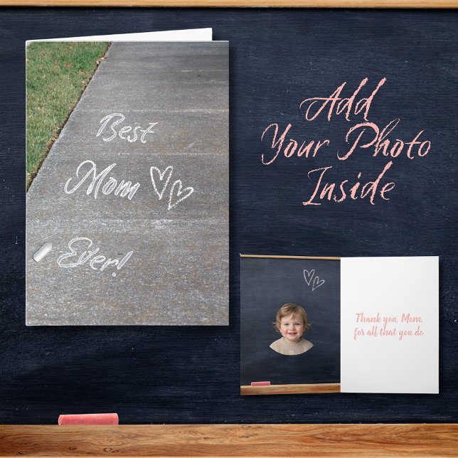 Carte Best Mom Ever Chalk Art Mother's Day Card (Best Mom Ever Chalk Art)