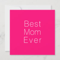 Best Mom Ever rose chaud minimaliste typographie c