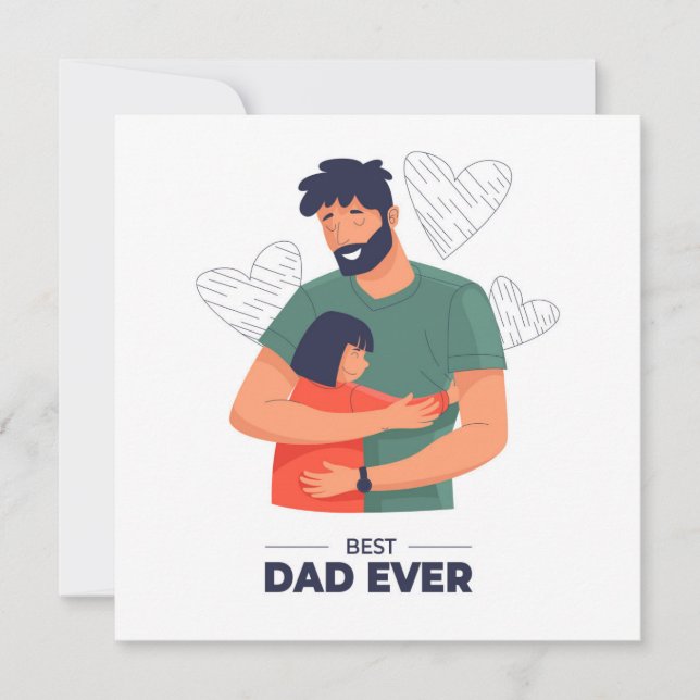 Carte Best Papa Ever - Carte Fête des pères (Devant)