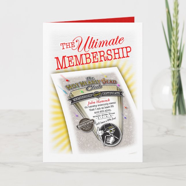 Carte Bestselling Proof of Membership Greeting Card (Devant)